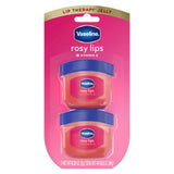 Vaseline Lip Therapy Tinted Rosy Mini 2 ct – Quiet Design Lip Care for Uncluttered Spaces, Simple Rosy Tint in Pocket Friendly Jar