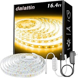 dalattin Dimmable LED Strip – Neutral White Accent for Intentional Home Design, 16.4FT to 50FT