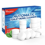 Vacplus Slow-Release Toilet Tablets 20 Pack – Spa-Like Freshness for Personal Care Spaces, Skin- and Part-Friendly Cleaning