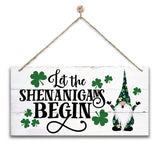 St. Patrick's Day Door Hanger - Fun Hostess Gift for Party Hosts, Lightweight MDF Wood Sign with Twine Hanger