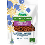 Cascadian Farm Organic Granola No Added Sugar, Blueberry Vanilla Desk Snack for Workday Energy and Quick Lunch Bowl Builds