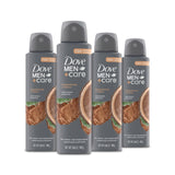 DOVE MEN + CARE Dry Spray Antiperspirant Cedarwood + Tonka 4 Count 72H Protection Plant-Based Moisturizer 3.8 oz – Ethically Made Antiperspirant for Worry-Free Daily Use
