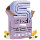 Kitsch Toning Shampoo Bar – Mindful Shower Upgrade for Grey and Highlighted Hair, Vegan Self-Care Essential