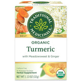 Traditional Medicinals Turmeric Ginger Meadowsweet Tea – Individual Tea Sachets for Open-Air Dining and Travel Wellness