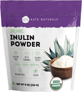 Kate Naturals Inulin Powder from Blue Agave – Plant-Based Prebiotic for Holistic Gut Health & Wind-Down Wellness Shots