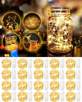 Brightown Fairy Lights Battery Operated – Weatherproof Twinkle Lights 20 Pack for Patio Mason Jars and Balcony Ambiance, Warm White