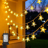 Twinkle Star 100 LED Star String Lights – 30V UL Certified Safe Plug-in Fairy Lights, No Flame, No Smoke, No Wax Drips