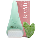 BAIMEI IcyMe Ice Roller and Jade Gua Sha Set – High-End Skincare Tools in Rose Pink, Vanity-Worthy Beauty Upgrade