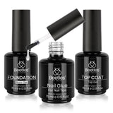Beetles Luxe Gel Polish Set – Crafted Salon-Style Results, Premium 9-in-1 Nail Glue and Long-Lasting Top Coat