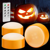 Luditek Halloween Pumpkin Lamps – Autumn Bedroom Ambiance Lighting, 2-Pack with Dimmable Flicker