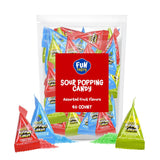 Sour Popping Rocks - On-the-Go Sour Popping Snack for Hiking Lunches, Beach Days, and Backyard Birthday Parties - 40 Triangle Pouches per Bag