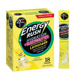4C Energy Rush Lemonade Sticks – Housewarming and Valentine's Gift for the Health-Conscious, 18ct Electrolyte Packets