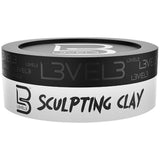 Level 3 Hair Sculpting Clay - Stay-Put Hair Styling for Long Workdays, Gym, and Commute, Strong Locked-In Hold