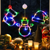 LOLStar Suction Cup Christmas Lights – 3-Pack Battery Operated Window Ornaments for Modern Holiday Home Decor