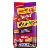 M&M'S Peanut, SNICKERS, STARBURST & SKITTLES Colorful Halloween Candy for Home Bar and Movie Marathon Snack Stations, 19.44 oz Pack