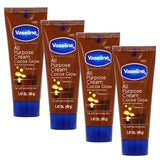 Vaseline All Purpose Cocoa Glow Cream – Housewarming Pampering Present for Friends and Family, Four 1.41 FL Oz Tubes