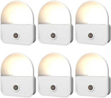 LuminAura Plug in Wall Light 6-Pack, Sleek LED Nightlight for Layered Bedroom Lighting and Kitchen Counter Glow
