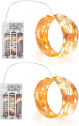 Glowhome Twinkle Lights – Kids Room Decor Without Open Flame, 16ft Cool-Touch Copper Wire Lights