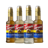 Torani Café Variety Syrup Sampler of Four – Birthday Party Drink Station Flavor for Hot Cocoa and Lemonades
