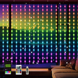 LuminVue Smart Curtain Lights – Cozy Dorm Room Aesthetic with 16 Million Color Modes, USB Powered 8x6ft Drape