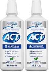 ACT Alcohol Free Whitening Mouthwash 16.9 fl oz – Gentle Fluoride Formula Safe for Shared and Family Bathrooms