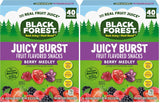 Black Forest Juicy Burst Study Snacks for Students and Office Workers – Mess-Free Fruit Gummy Pouches, 40 ct