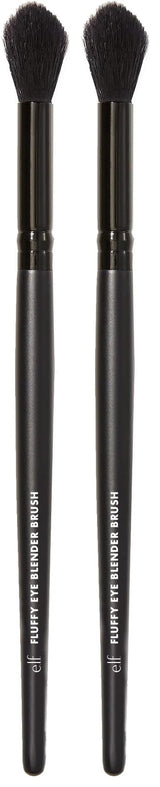 e.l.f. Fluffy Eye Blender Brush – Clean Design Neutral-Tone Tool for Minimal Bedroom Counters
