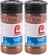 Lawry's Seasoned Pepper 2.25 oz – Patio and Grill Seasoning with Red Bell Pepper for BBQ Cookouts