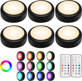 Alivation 6-Puck Light Set as Housewarming and Wedding Gift, No-Install Color Lighting for Apartments, RVs, and First Homes