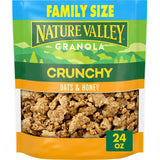 Nature Valley Crunchy Granola, Oats and Honey – Resealable Pantry Staple for Meal Preppers and Commuters, 24 oz