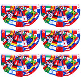 Outus Reusable World Flags Decoration – Chic Global Bunting for Home Offices, Bedrooms & Dorm Room Style
