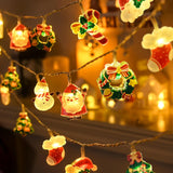LOLStar Xmas String Lights – Themed Christmas Fairy Lights with Wreath Stocking and Candy Cane Accents for Indoor Home Styling