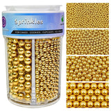 Luxury Gold Sprinkle Set 7.7Oz – Holiday and Valentine's Day Gift for Mom, Wedding Shower Present for Bakers
