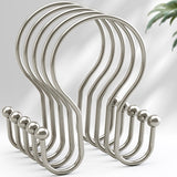 AmazerBath Matte Black Double Shower Curtain Hooks – Refined Bathroom Finish for Luxury Master Suites, 12 Pcs