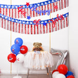 Mega-L Celebration Ready Gift Set – Red White Blue Stars Backdrop Garland for Event Decorators & Planners