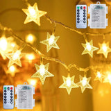 Brightown Star String Lights – Housewarming Gift for New Homeowners, 50 LED Battery Powered Warm White String Lights with 8 Modes