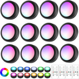 Luminova Color Changing Night Lights – Toddler Bedroom Safe Lighting, 16 Color Wireless Puck with Parental Remote