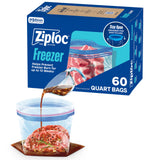 Ziploc Quart Bags for Minimalist Freezer Storage – Reusable Design Reduces Single-Use Waste