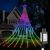 DANLI Cascading Star Light — 9 Strand Decorative Fixture for Living Room, Staircase and Porch Ambiance, 8 Lighting Modes