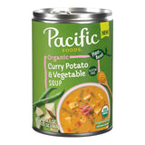 Pacific Foods Organic Curry Potato and Vegetable Soup, 16.3 oz Can – Uncluttered Pantry Staple Ready in Minutes