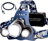 TDC Head Lamp Led Rechargeable - Dual Beam Headlamp for Forest Trails, Campsites, and Remote Terrain