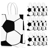 Leezmark Soccer Party Bags – Neutral Black Goodie Bags for Less-Is-More Event Styling, 12 Pack