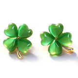 St. Patrick's Day Earrings for Women – Cute Sentimental Gift for Sister, Green Shamrock Stud for March 17th