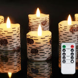 Homemory Crafted Black Wick LED Votive Candles Realistic Drip, Luxury Battery Set of 6 for High End Centerpiece and Mantel Styling
