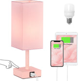 Ambimall USB Touch Lamp – Compact Reading Lamp for Capsule Decor, Neutral Metal Base with Subtle Fabric Shade