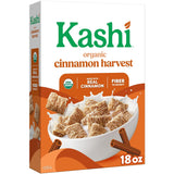 Kashi Cinnamon Harvest Cereal – Plant-Based Whole Grain Snack for Post-Workout Recovery and Fiber Goals, 18oz