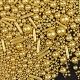 Sprinkles – Designer Pearl Rod and Star Sprinkles for Cozy Home Baking Aesthetics, 130g Resealable