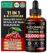 Venture Pal Methylcobalamin B12 Liquid Drops – Sublingual B Complex with Inositol for Energy Metabolism and Emotional Balance