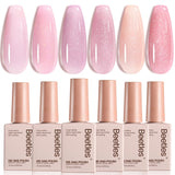 Beetles Pastel Cat Eye Gel Polish Collection – Mother's Day Gift Set for Mom, DIY Salon Nail Art with Magnetic Tool