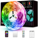 Portable LED Strip Lights – Patio and Outdoor Dining Decor, Weather Friendly RGB Tape Light with Remote